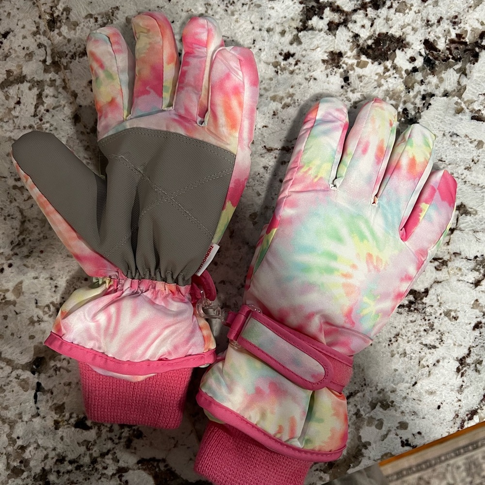 The Children's Place Pink Tie-Dye Mittens
